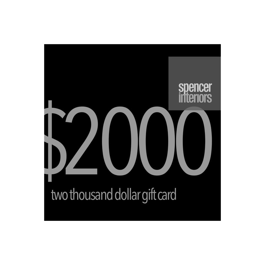 Spencer Interiors $2,000 Digital Gift Card