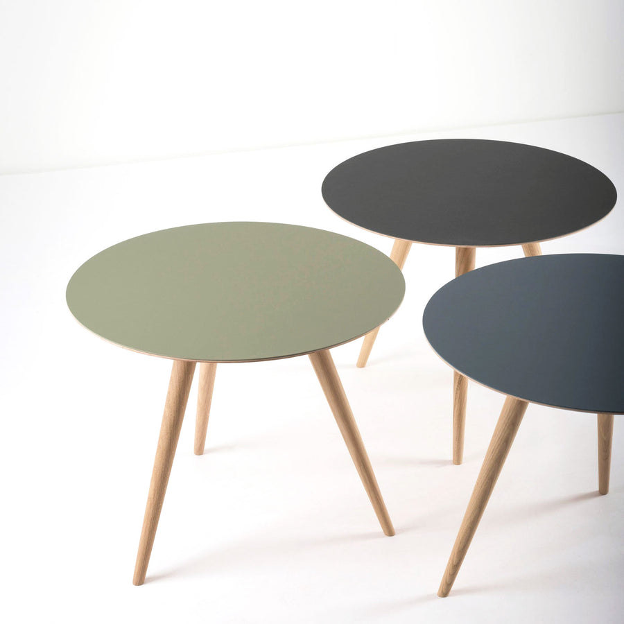 GAZZDA Arp Low Tables: Dark Olive, Smokey Blue, Black