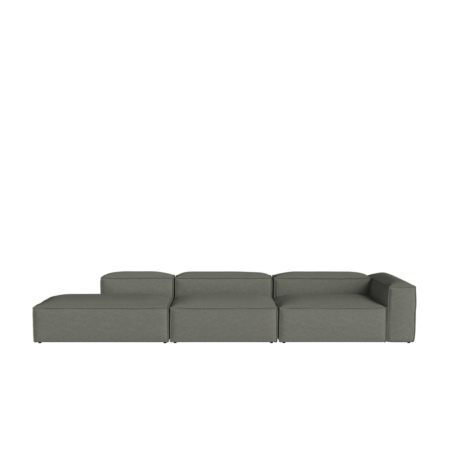 BOLIA Cosima 3 Modules with open end - left, 420 cm w x 120 cm d in Monza Green, KO