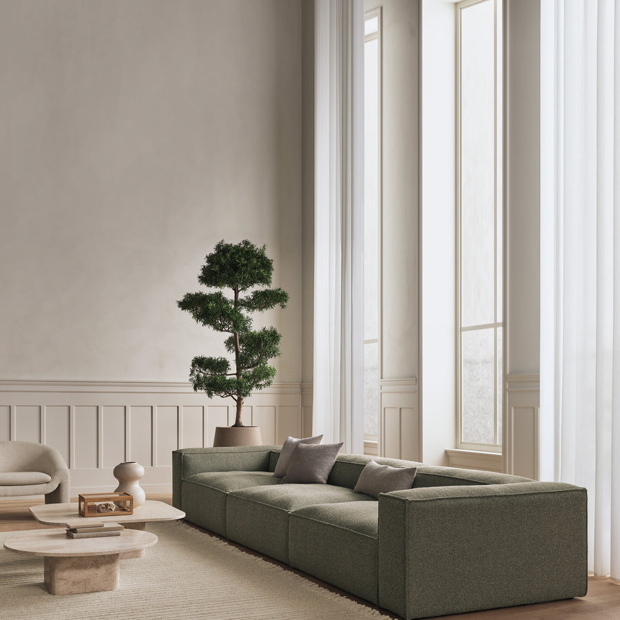 BOLIA Cosima 3 Modules Large, 420 cm w x 120 cm d in fabric Monza Sea Green