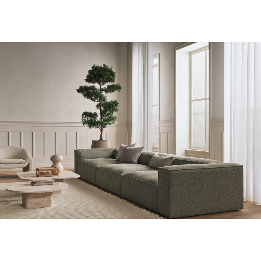 BOLIA Cosima 3 Modules Large, 420 cm w x 120 cm d in fabric Monza Sea Green, ambient 3