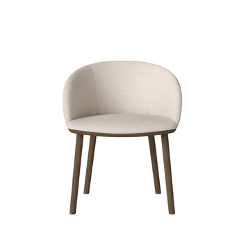 BOLIA Join Chair, front, dark oiled Oak, fabric Revi Ivory