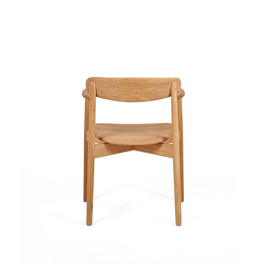 BOLIA Merge Armchair in solid Oiled Natural Oak, back, ©Spencer Interiors Inc. 2024