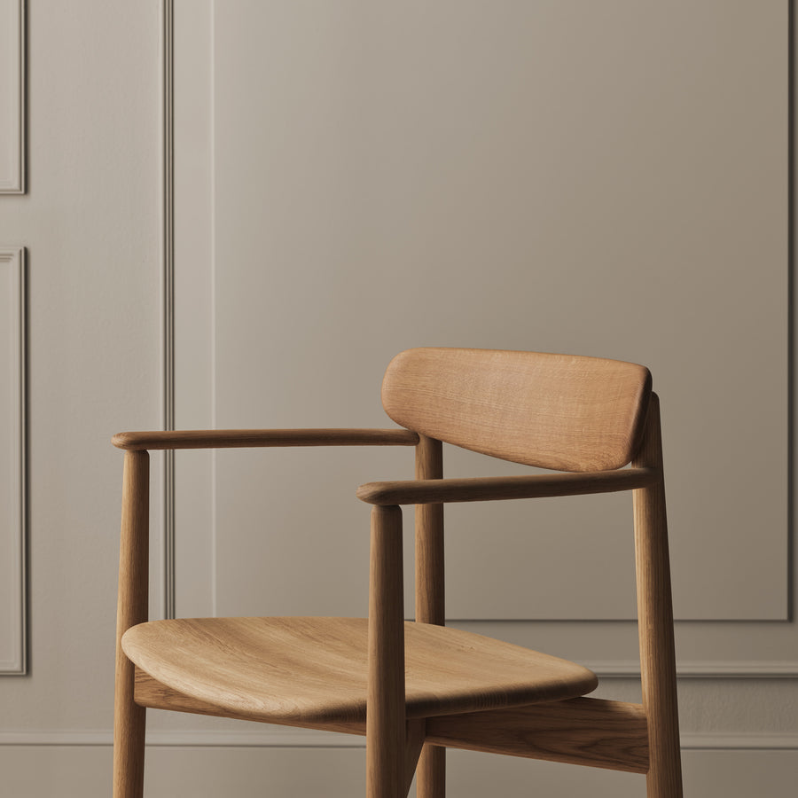 BOLIA Merge Armchair in solid Oiled Oak, ambient