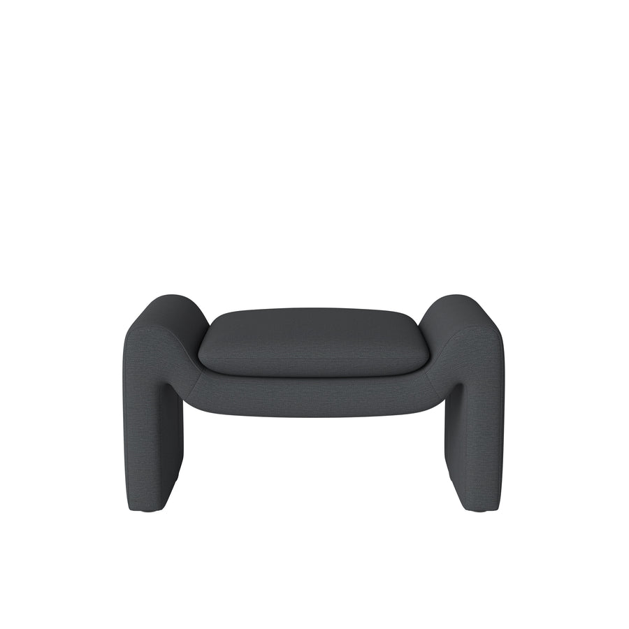 BOLIA Mielo Footstool in fabric Ocean Anthracite