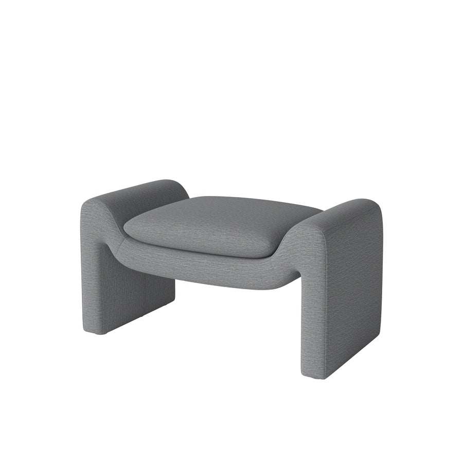 BOLIA Mielo Footstool in fabric Ocean Grey