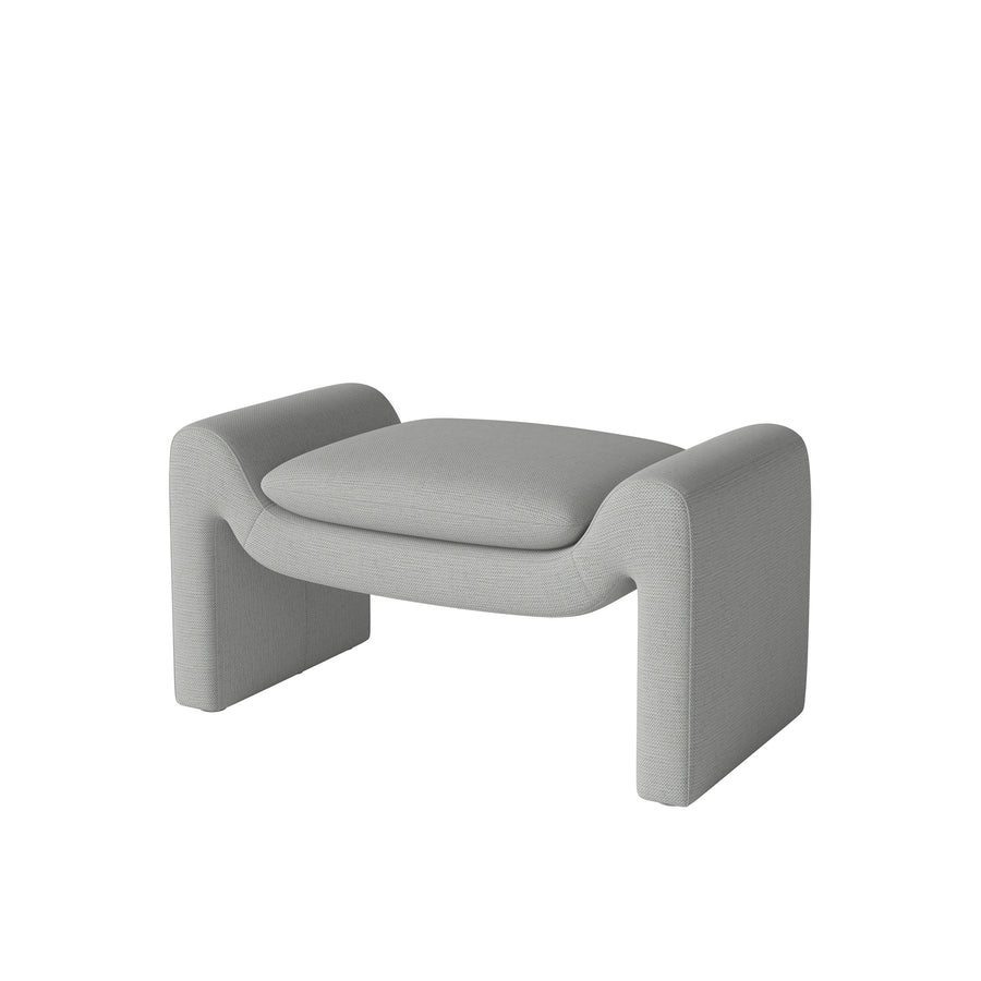 BOLIA Mielo Footstool in fabric Ocean Light Grey