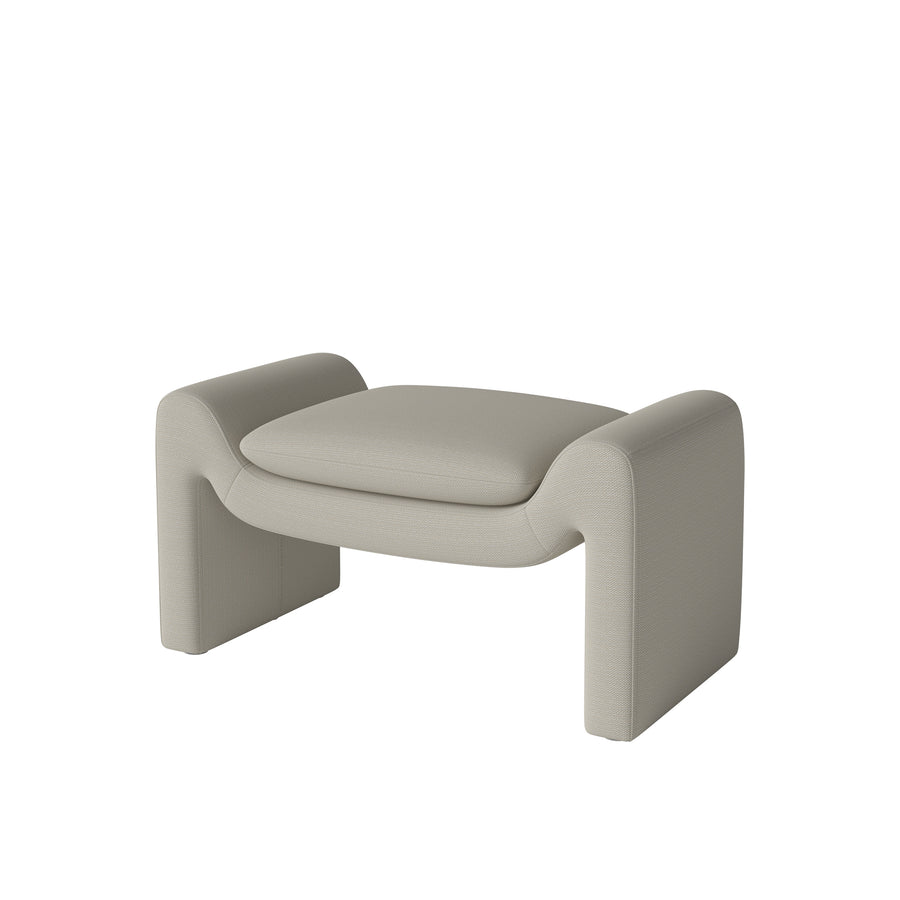 BOLIA Mielo Footstool in fabric Ocean Sand