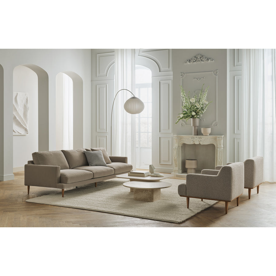 BOLIA Dover Armchair in Freya Beige, Oiled Oak, ambient 3