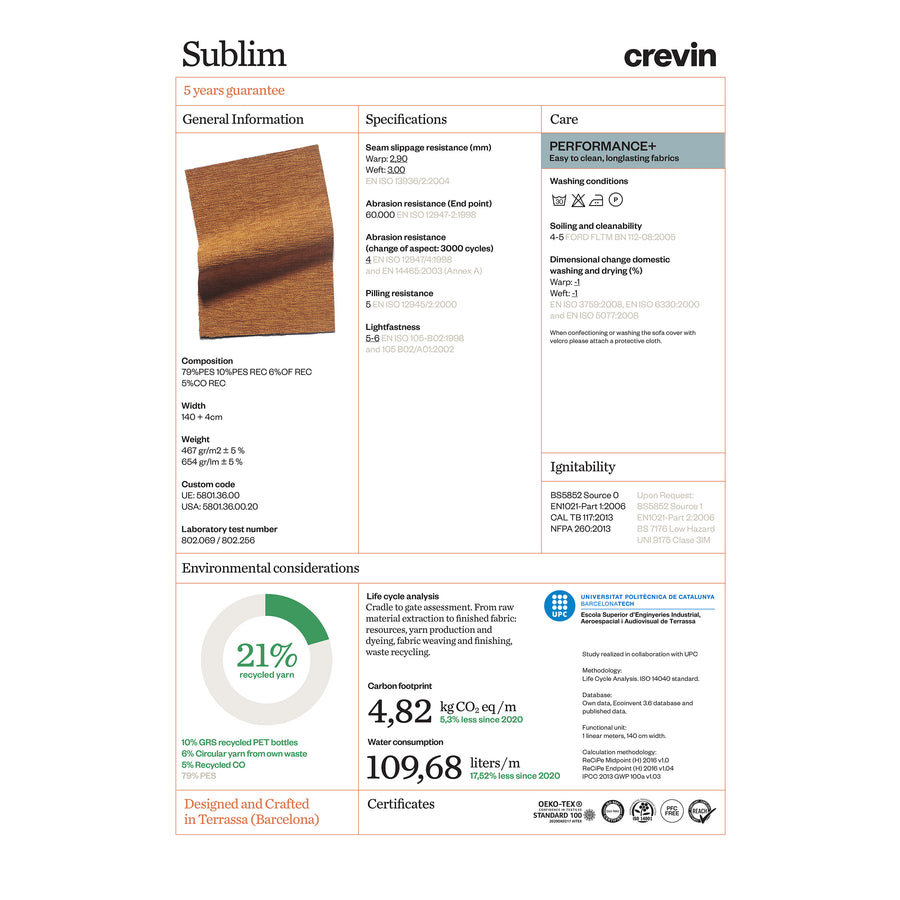 Crevin Sublim fabric technicals