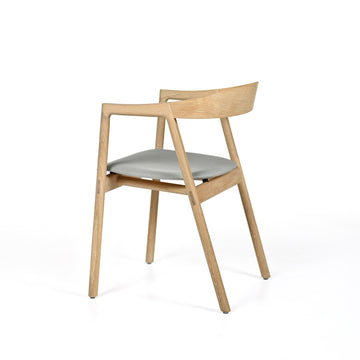 GAZZDA Muna Armchair in solid Oak, profile turned, ©Spencer Interiors 2024