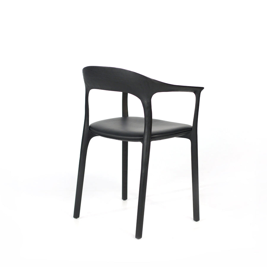 MS&Wood Elle Armchair in Solid Black Ash, turned back | © Spencer Interiors